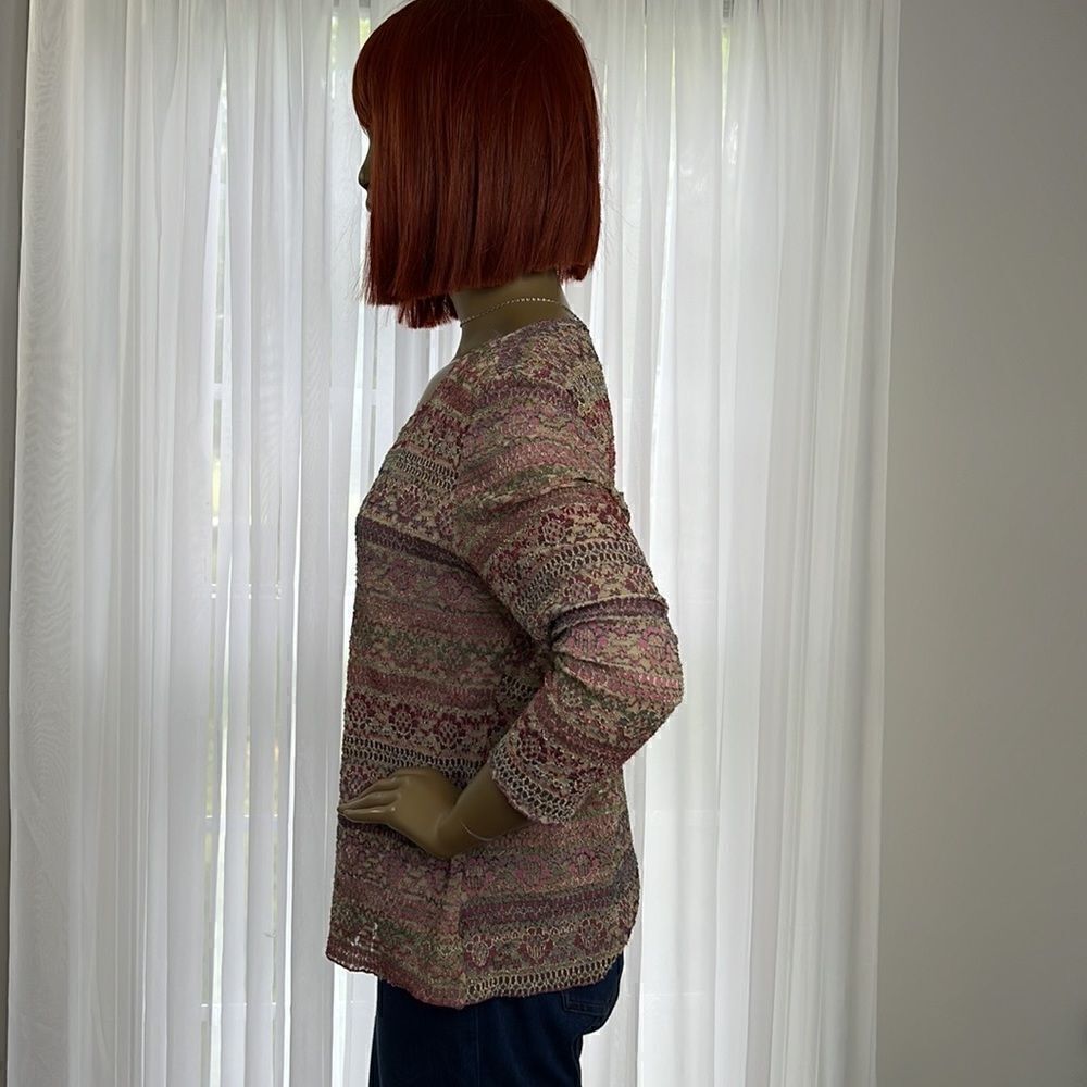 Jaipur Beautiful Knit Overlay Top XL - Picture 2 of 7
